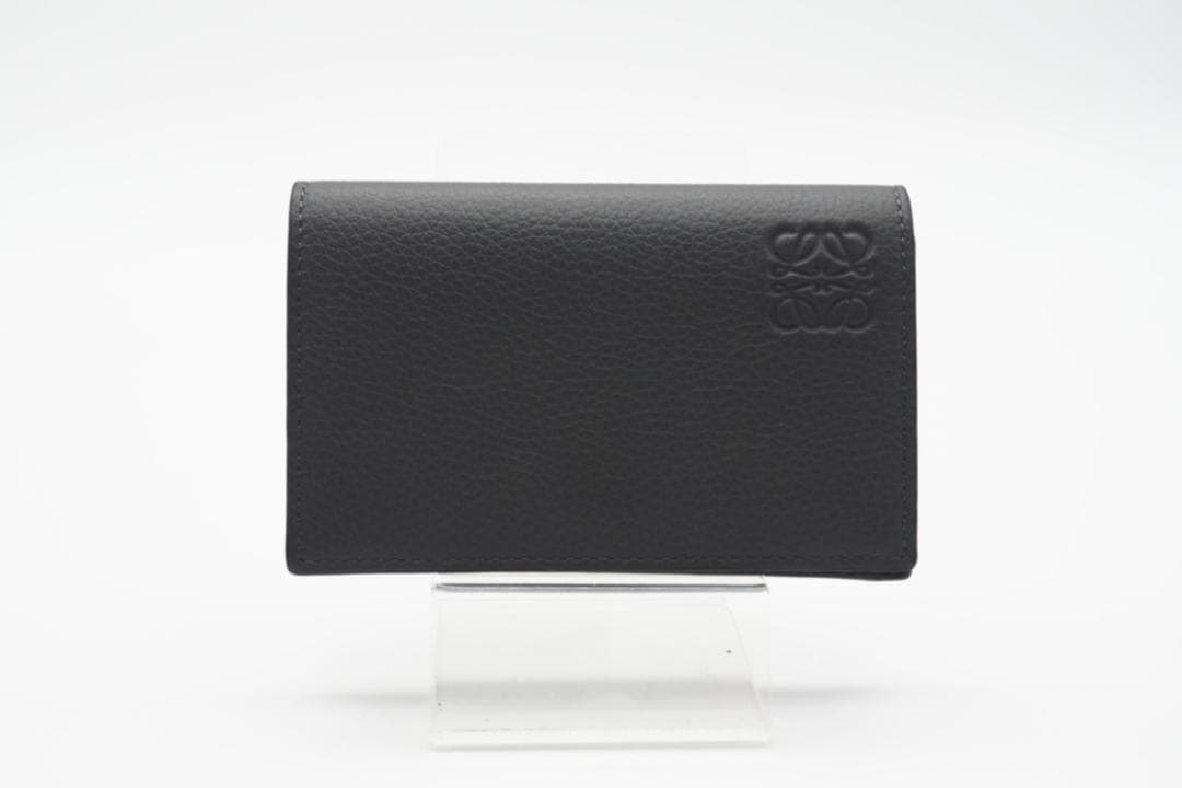 LOEWE 二つ折りカードケース アナグラム ビジネスカードホルダー グレー 美