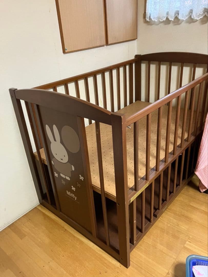 【shiro】ミッフィー ベビーベッド ブラウン