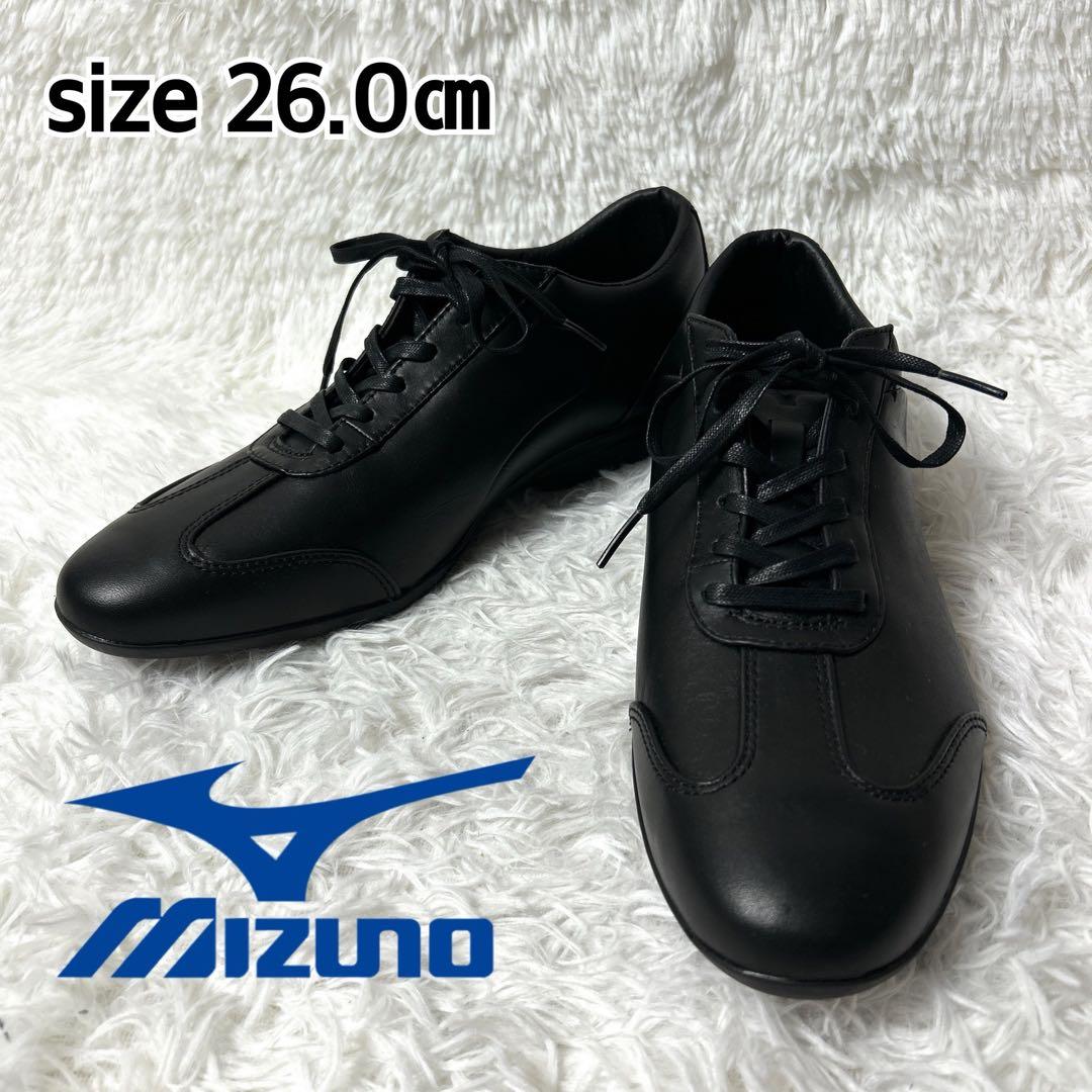 【未使用品】MIZUNO レザービジネス・カジュアルシューズ ブラック 26cm