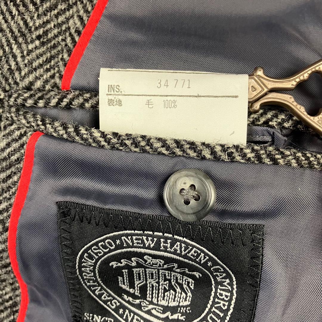 J.PRESS ウール100% ヘリンボーン テーラードジャケット 日本製 通勤