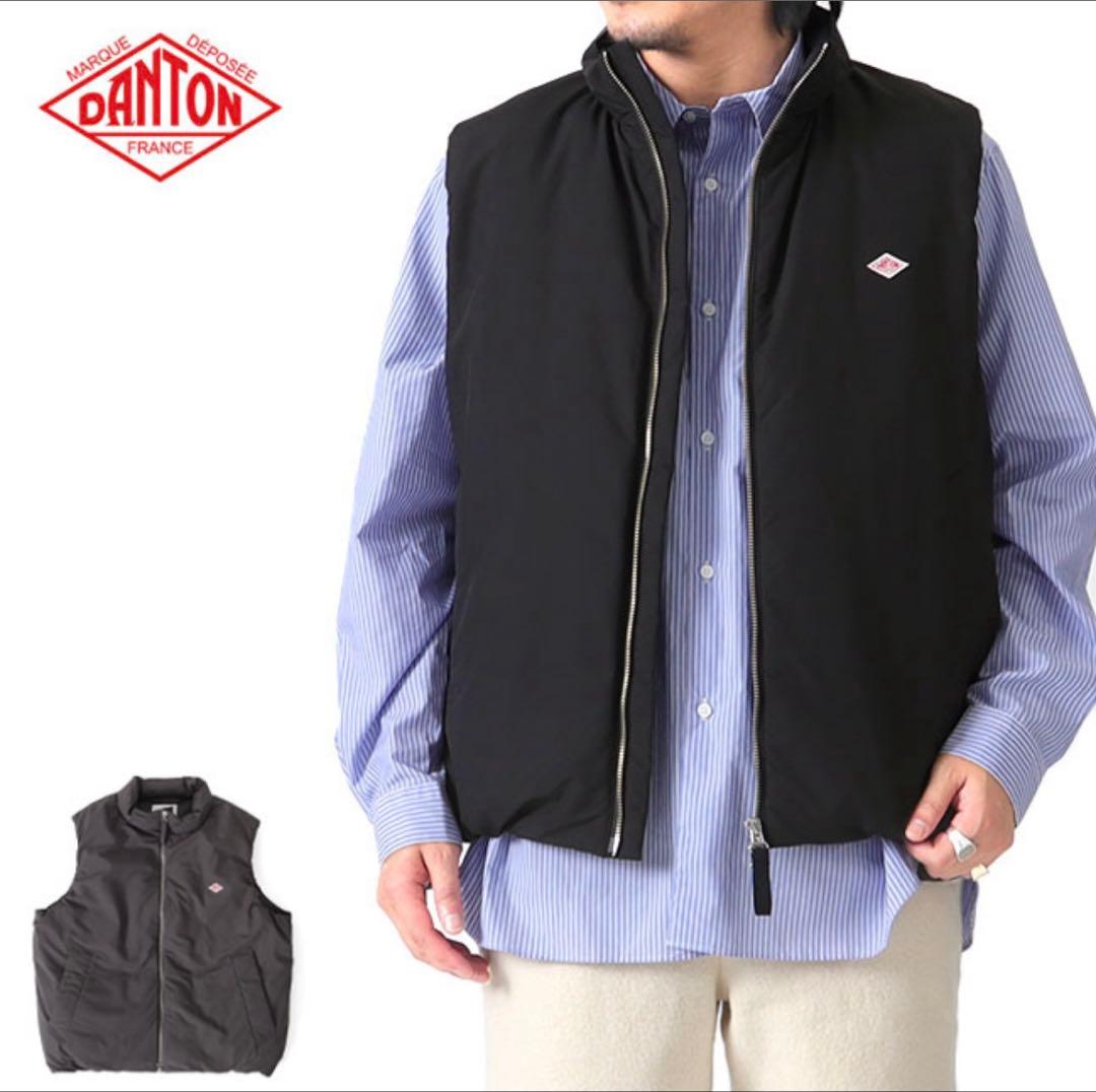 【美品】DANTON ダントン スタンドカラー ジップアップ ダウンベスト(L)
