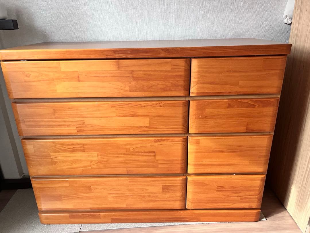 ナチュラルウッド 引き出しチェスト