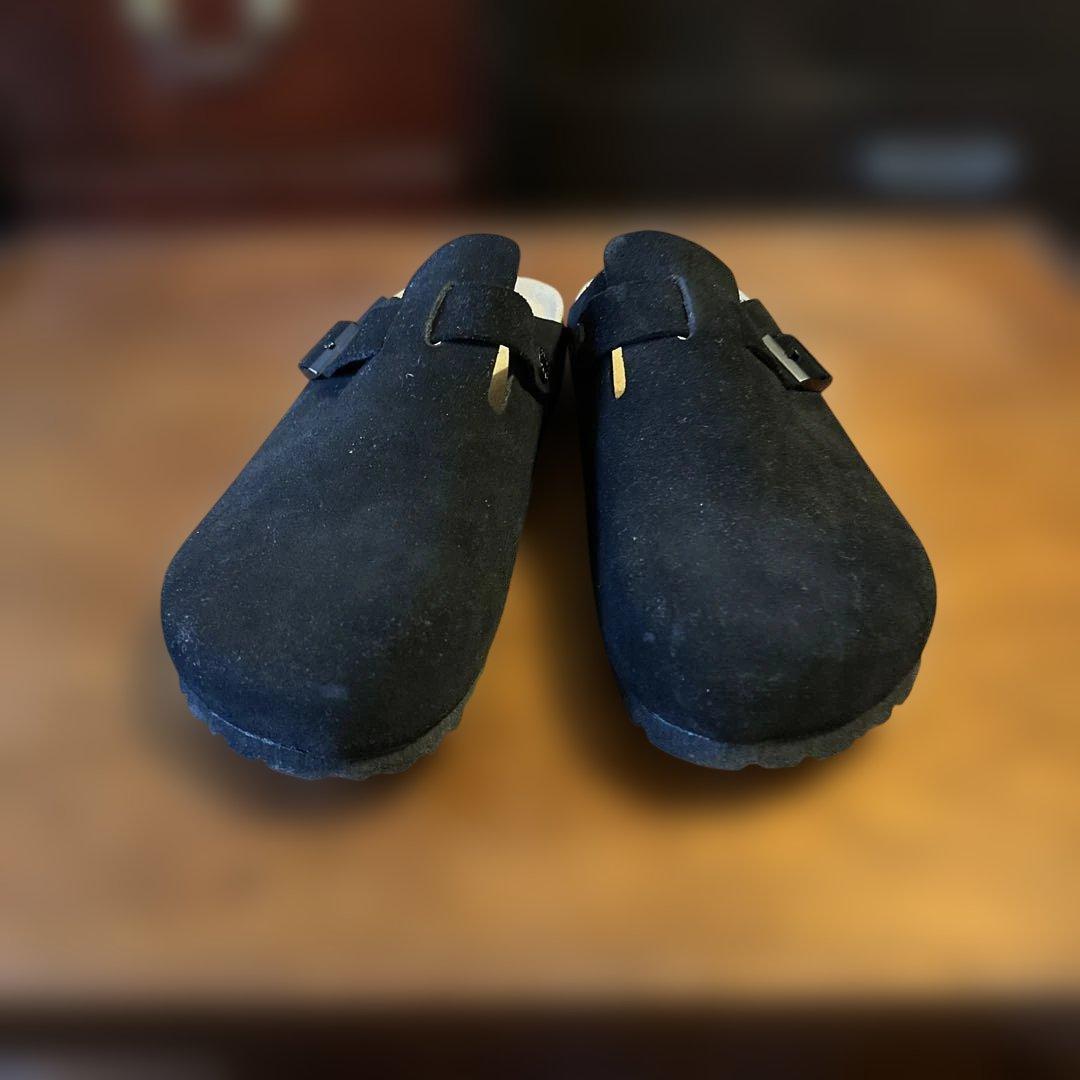 BIRKENSTOCK スエードレザー ボストン ブラック　黒　28㎝ ビルケン