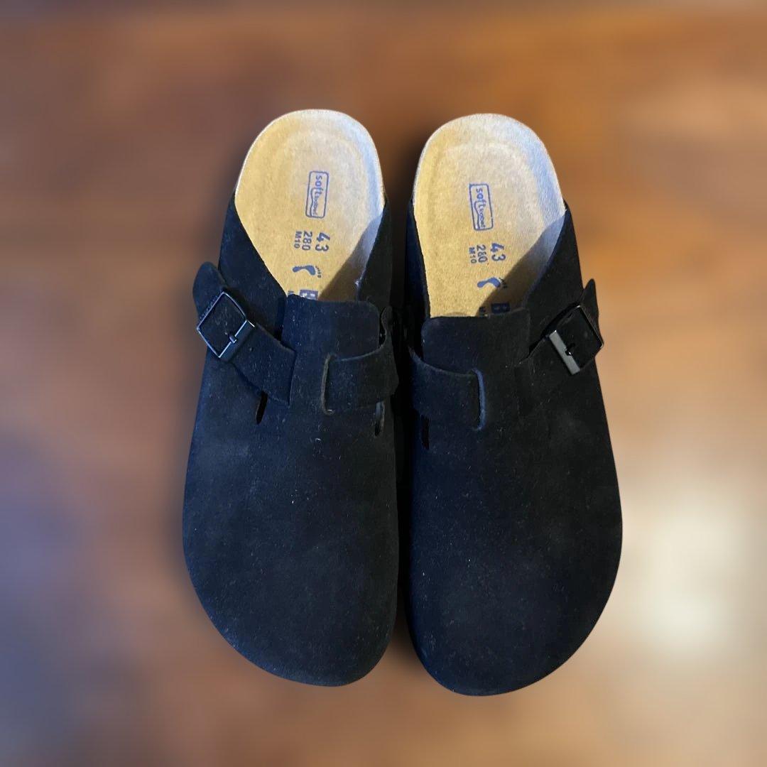 BIRKENSTOCK スエードレザー ボストン ブラック　黒　28㎝ ビルケン