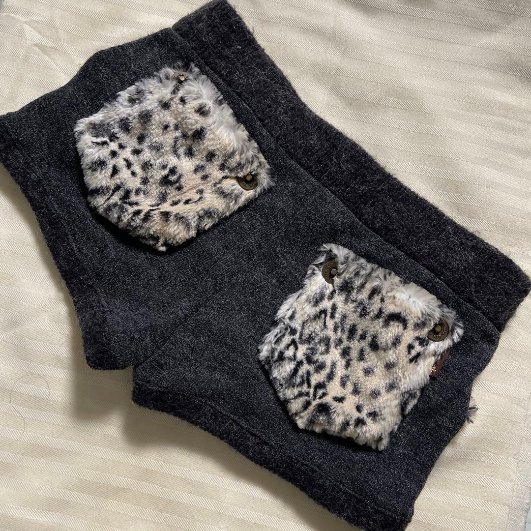 d.i.a/ヒョウ柄ファーポケ★ニットショートパンツ