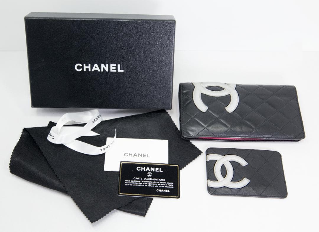 シャネル 長財布 カンボンライン　+　カードケース　名刺入れ　2セットで