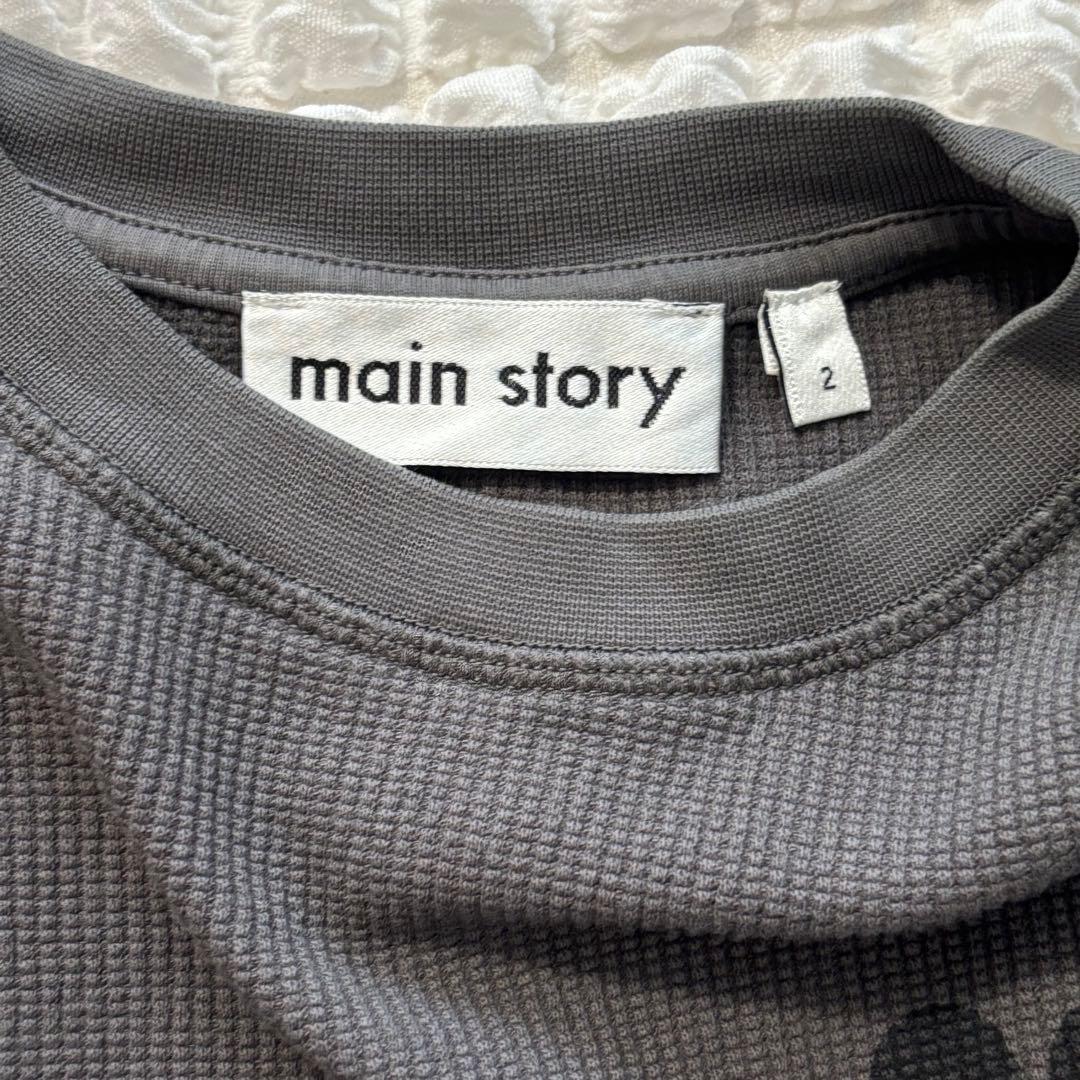 トップス main story Waffle Tee Plum Kitten 2y