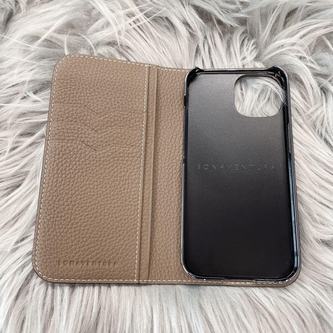 ボナベンチュラ iPhoneケース 14 ブラウン 手帳型 ★279