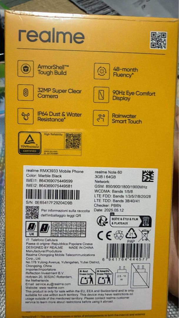 realme Note 60 3GB+64GB Marble Black 新品