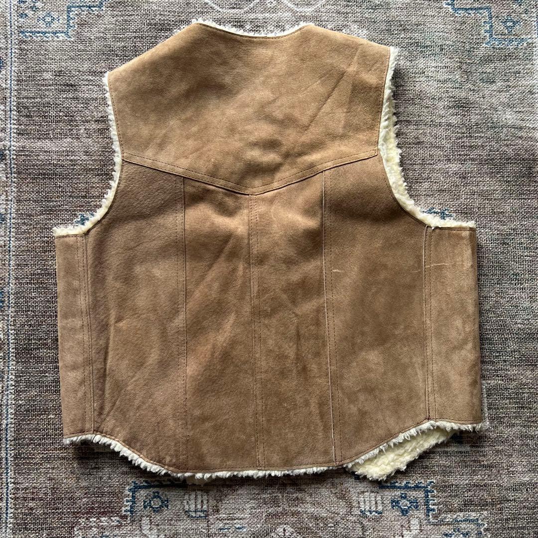 60-70s vintage baja california 裏ボアレザーベスト
