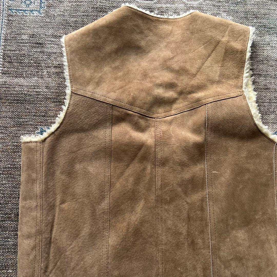 60-70s vintage baja california 裏ボアレザーベスト
