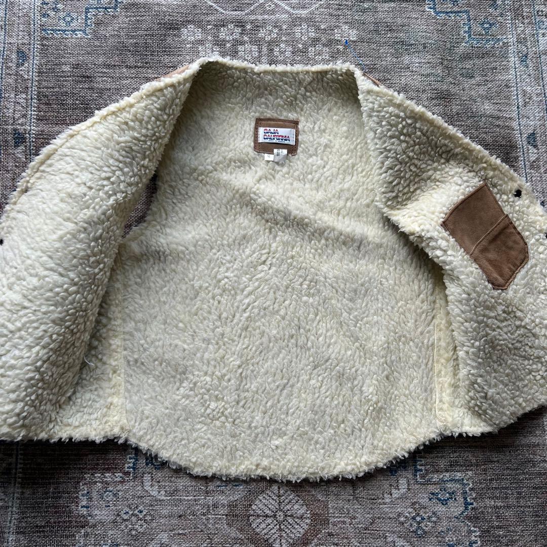 60-70s vintage baja california 裏ボアレザーベスト
