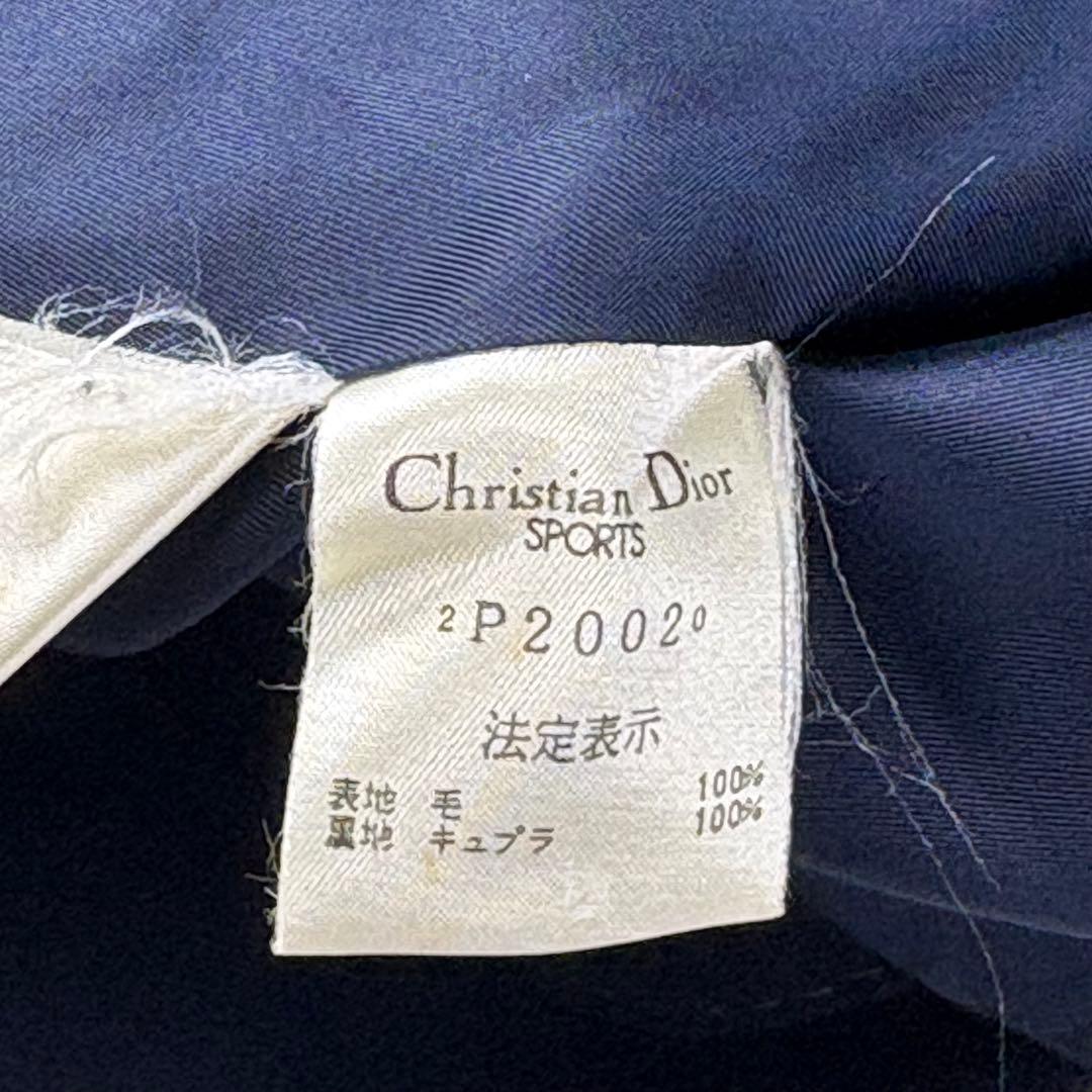 【良品】ディオール　紺ブレ　金ボタン　テーラード　シングル　エンブレム　Mサイズ