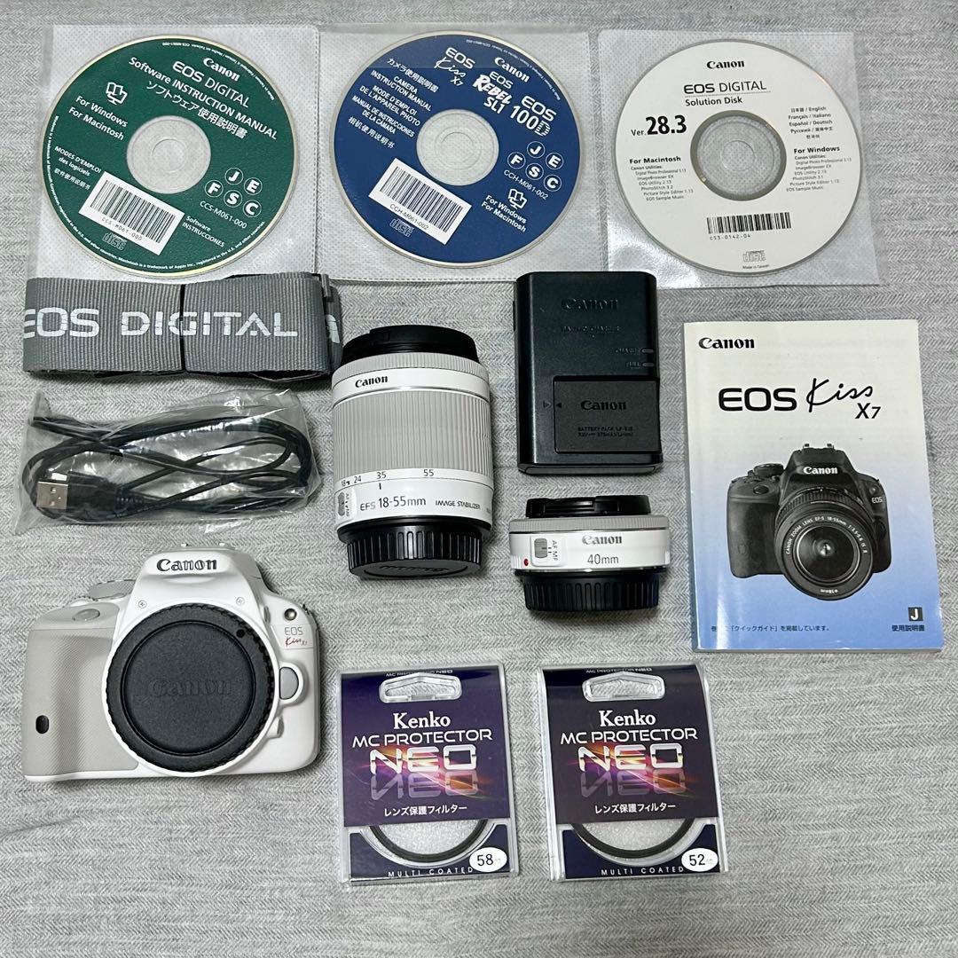 Canon EOS Kiss X7 ダブルレンズキット II ホワイト