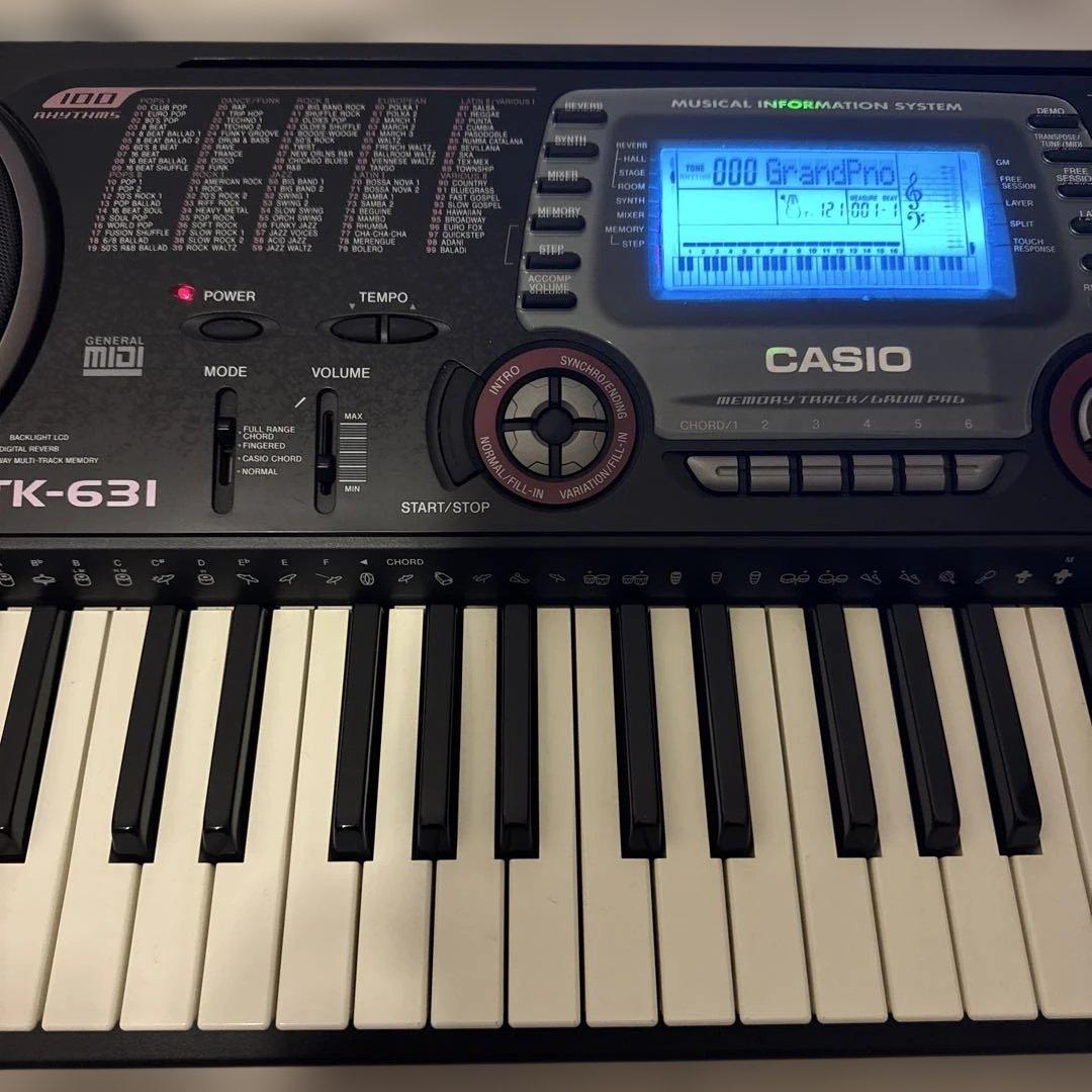 【美品】CASIO カシオ CTK-631 61鍵 キーボード 電子ピアノ 鍵盤