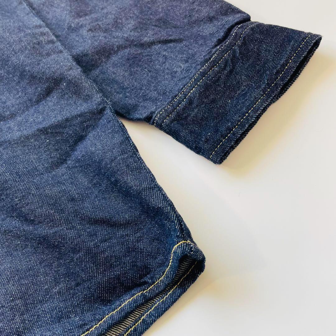 児島マーケットプレイス デニムシャツ ウエスタン インディゴ Lサイズ