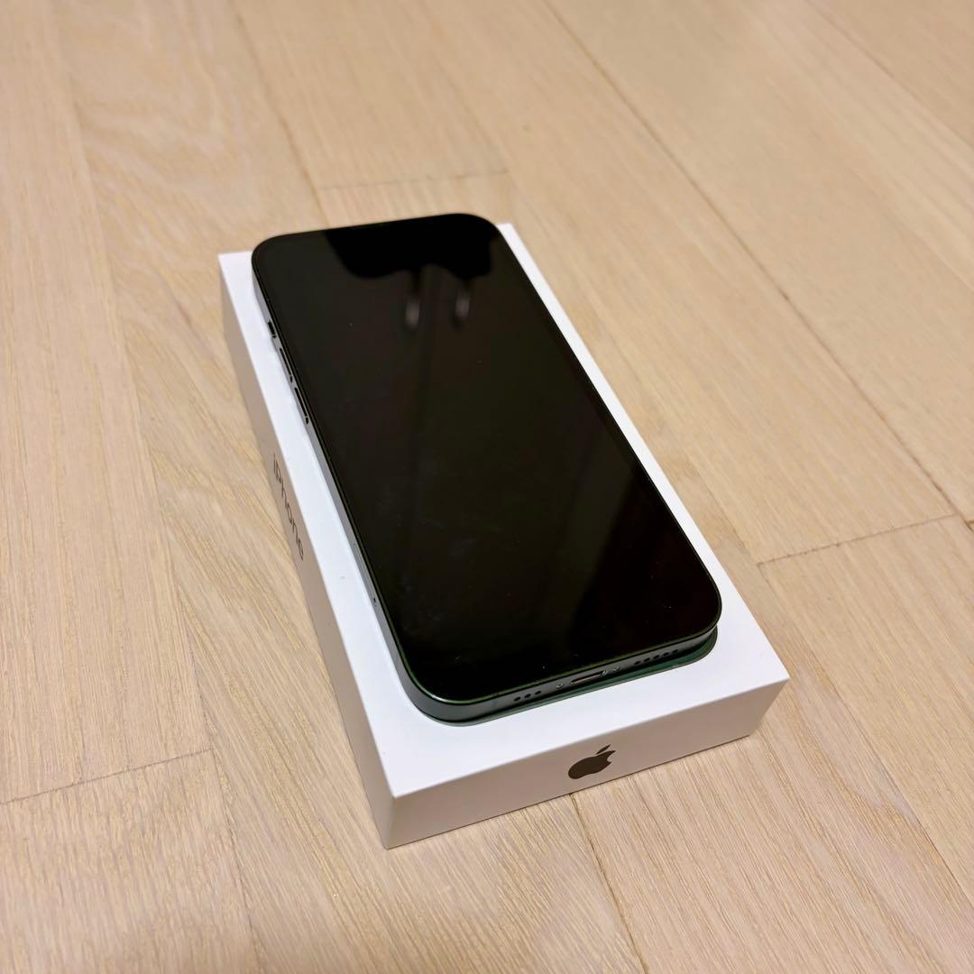 【美品・SIMフリー】iPhone13 256GB ミッドナイトグリーン
