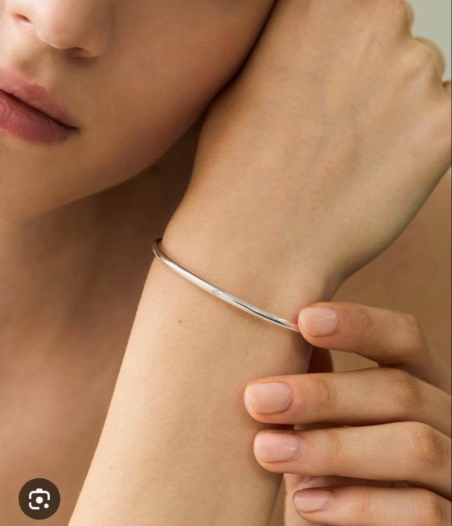 【美品】PIMENTE SV925×ダイヤモンド バングル ピモンテ