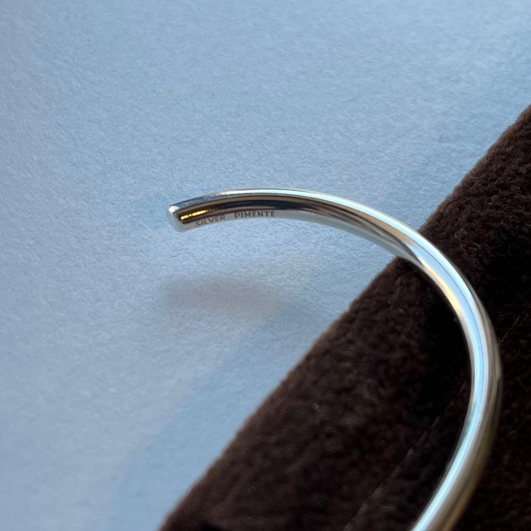 【美品】PIMENTE SV925×ダイヤモンド バングル ピモンテ
