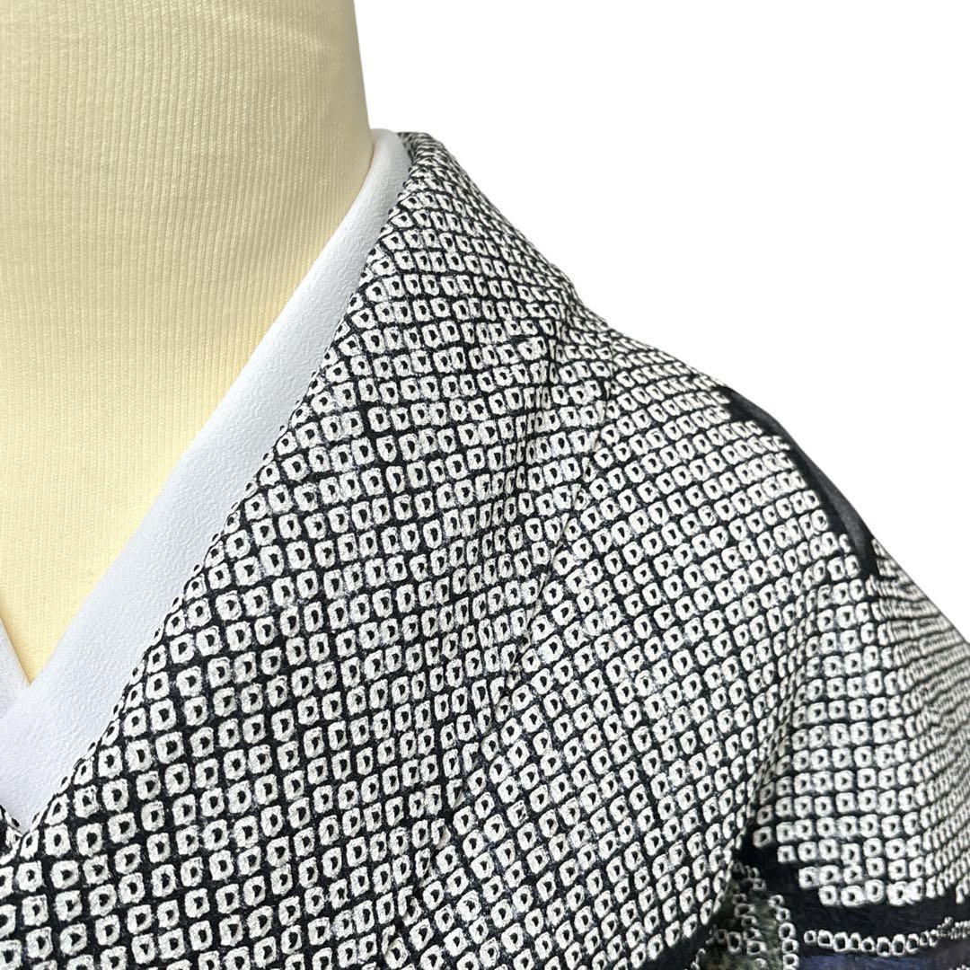 A159愛華 訪問着　総絞り　辻ヶ花　正絹　フォーマル　美品身丈166cm