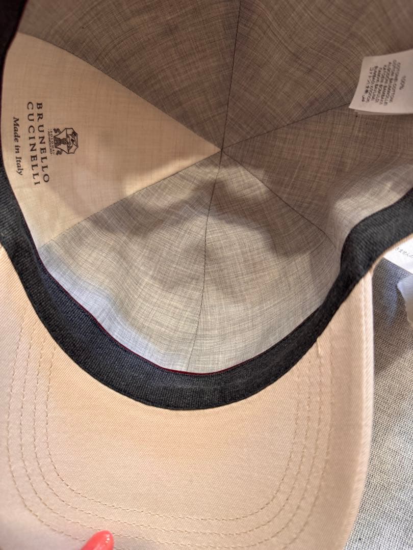 【新品未使用】BRUNERO CUCINELLI コットンキャップベージュ L