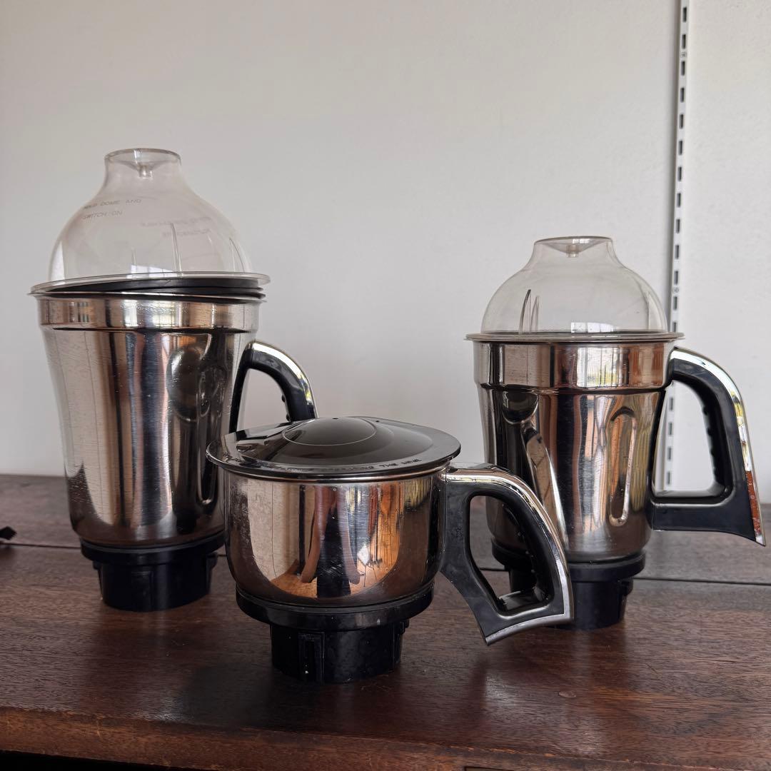 【2025.2月購入】インド製Preethi Steele ミキサー 3容器付き