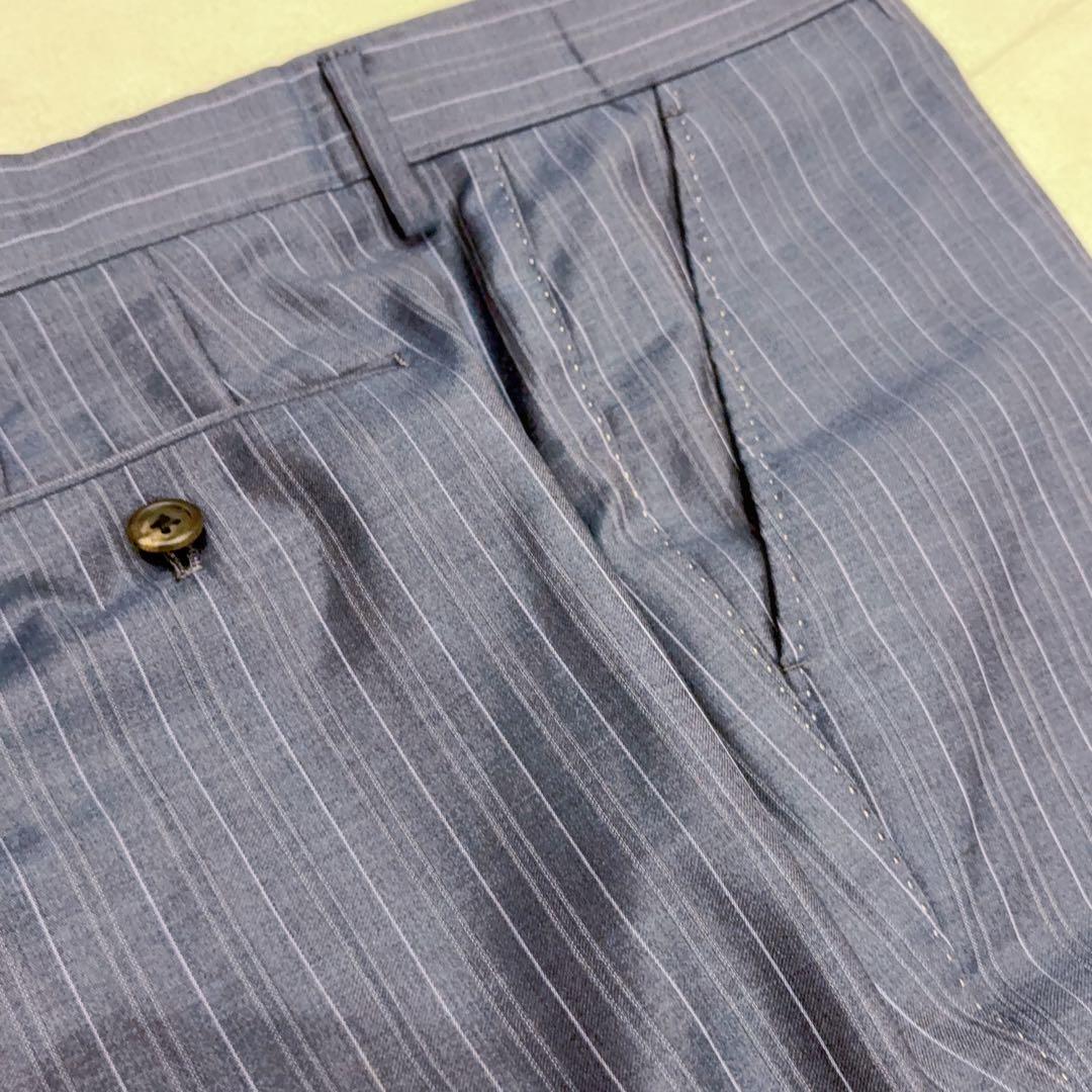 現行モデル ポールスミス×ロロピアーナ セットアップ スーツ　ストライプ XL