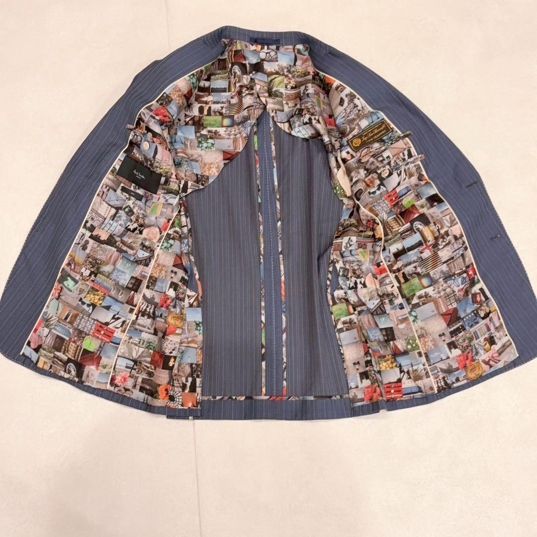 現行モデル ポールスミス×ロロピアーナ セットアップ スーツ　ストライプ XL