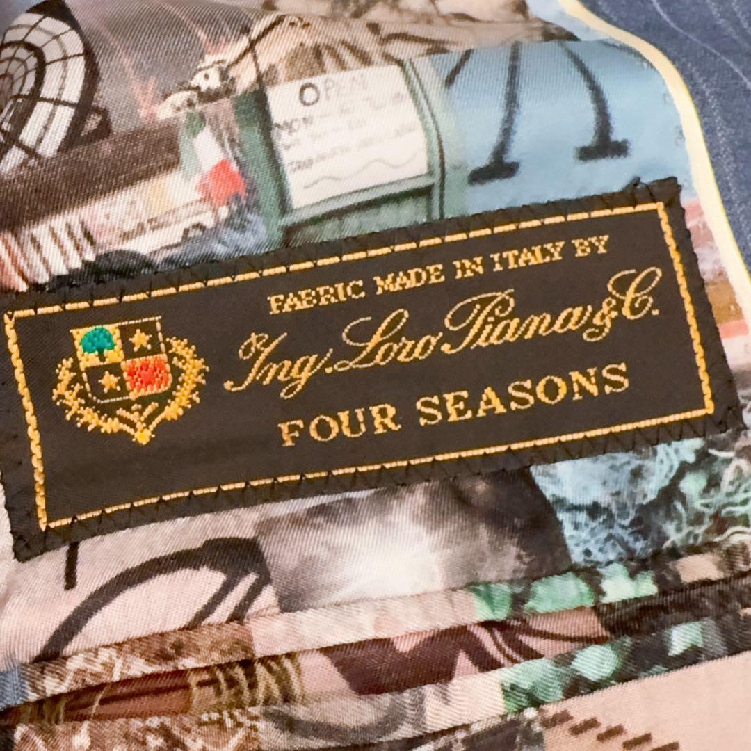 現行モデル ポールスミス×ロロピアーナ セットアップ スーツ　ストライプ XL