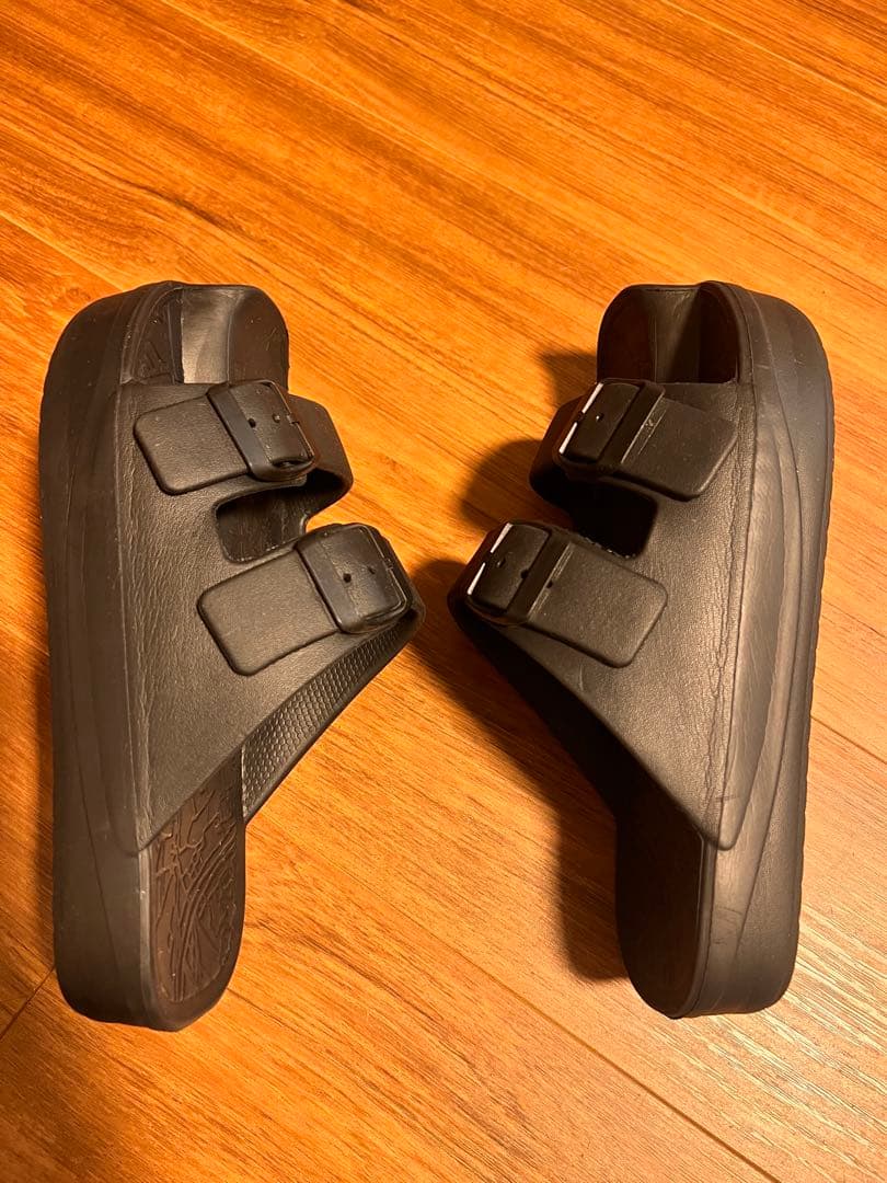 Racbaki ラクバキ イージーサンダル ラップ ブラック Mサイズ