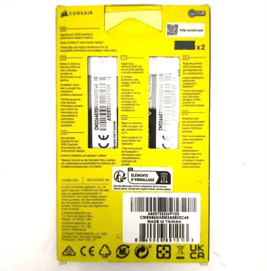 DDR5-5600 SO-DIMM 64GB（32GB×2）