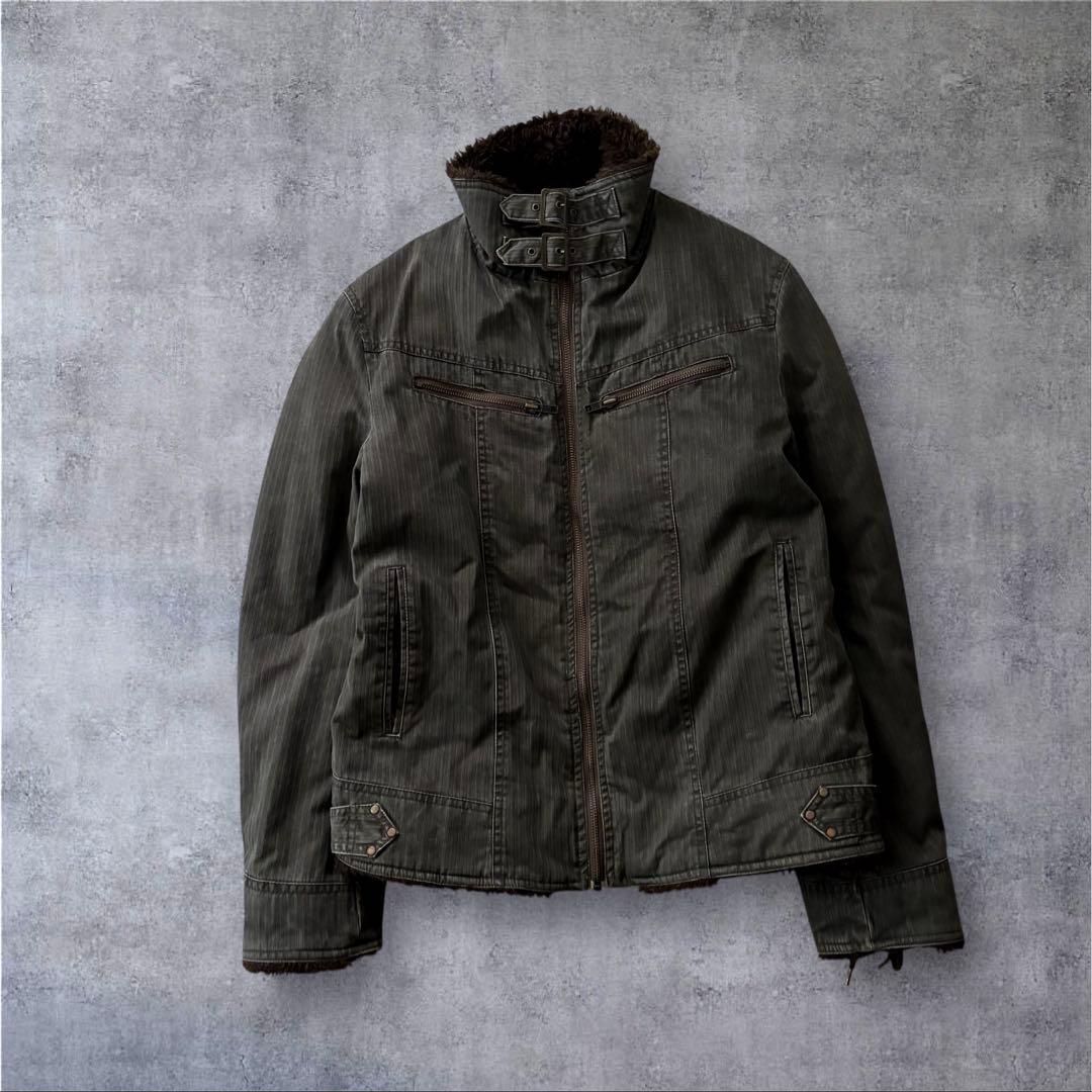 ジャケット・アウター Japanese Label puff fur jacket y2k L