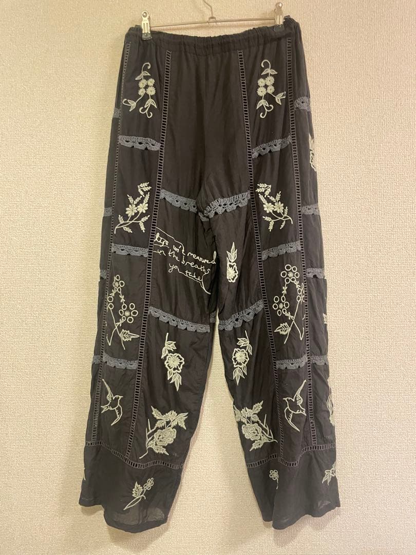 11/4限定値下！Embroidery Patchwork Trousers