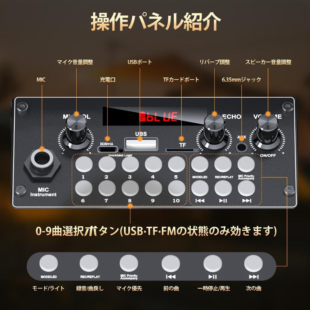 【M2309-122-90】JYX カラオケスピーカーセット マイク2本付