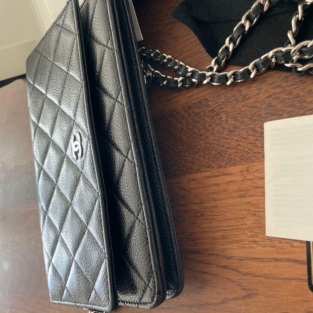 【最終価格】CHANEL チェーンウォレット キャビアスキン