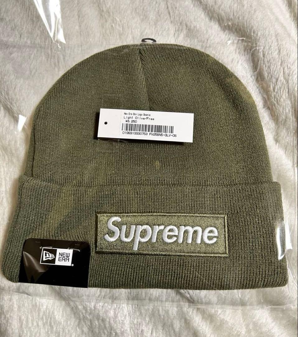帽子 Supreme New Era Box Logo Beanie Olive