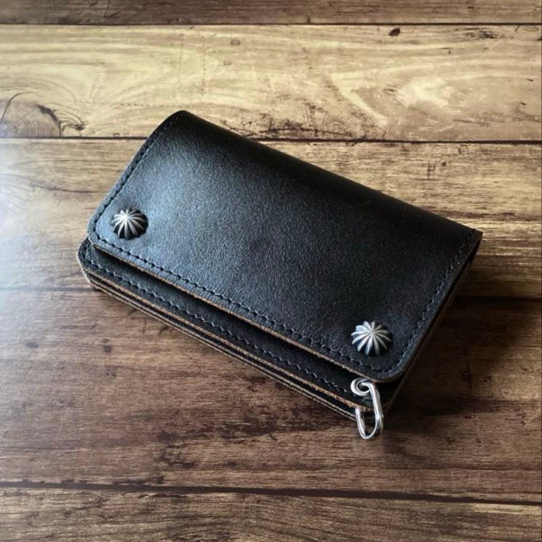 【お札を折らずに収納】ミドルトラッカーウォレット アポロコンチョ【即納品】