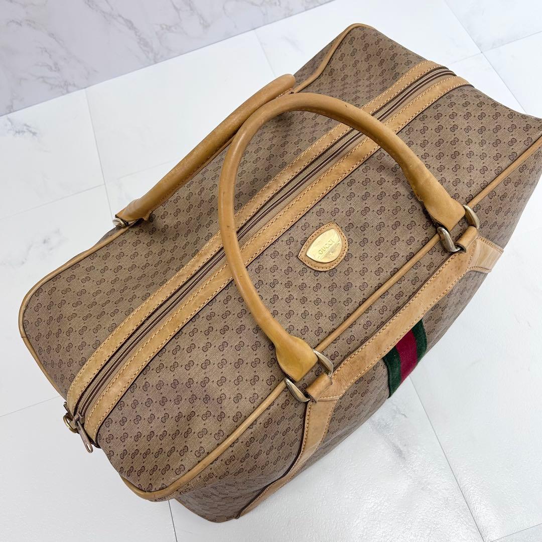 Vintage GUCCI ボストンバッグ オフィディア マイクロGG PVC