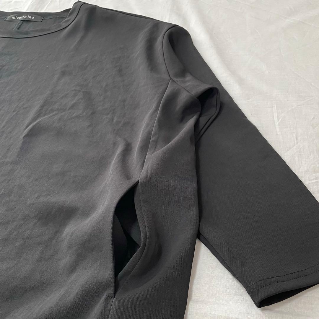 mizuiro ind ミズイロインド クルーネック ロングワンピース