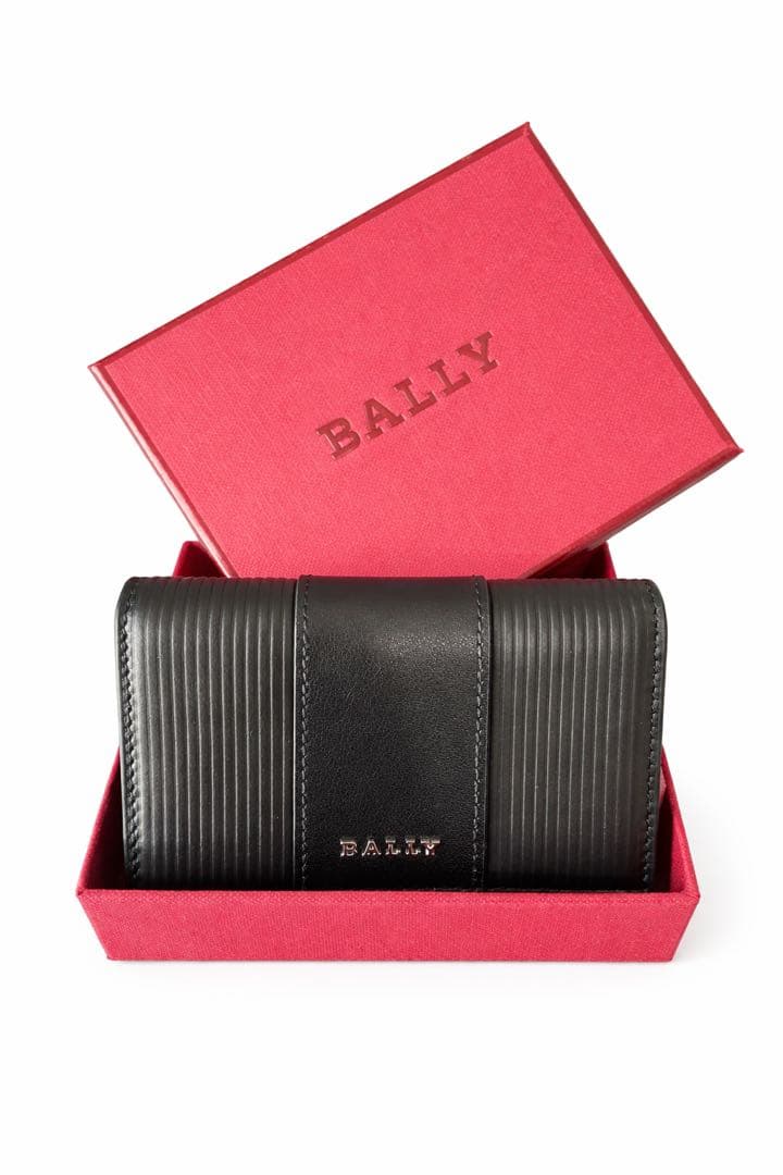BALLY ブラックレザー 名刺入れ