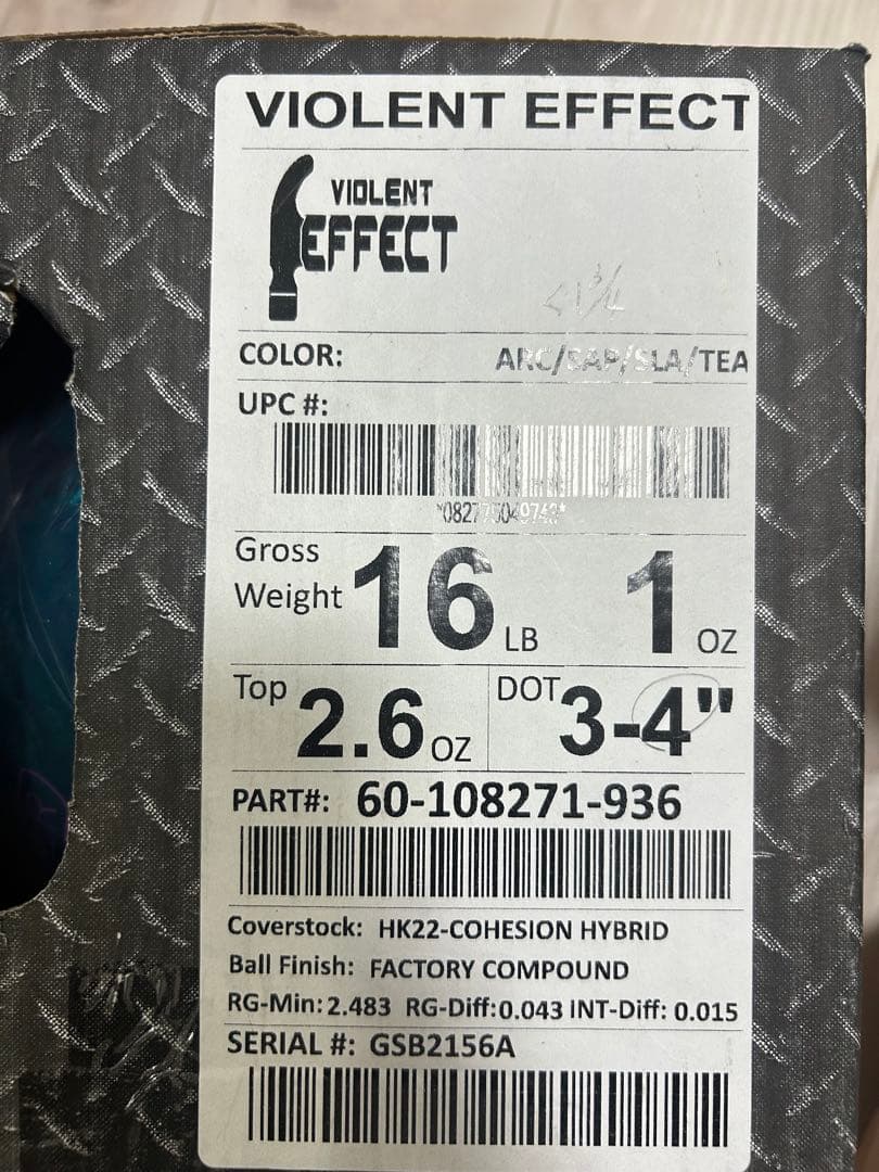 【新品】バイオレントエフェクト16ポンド