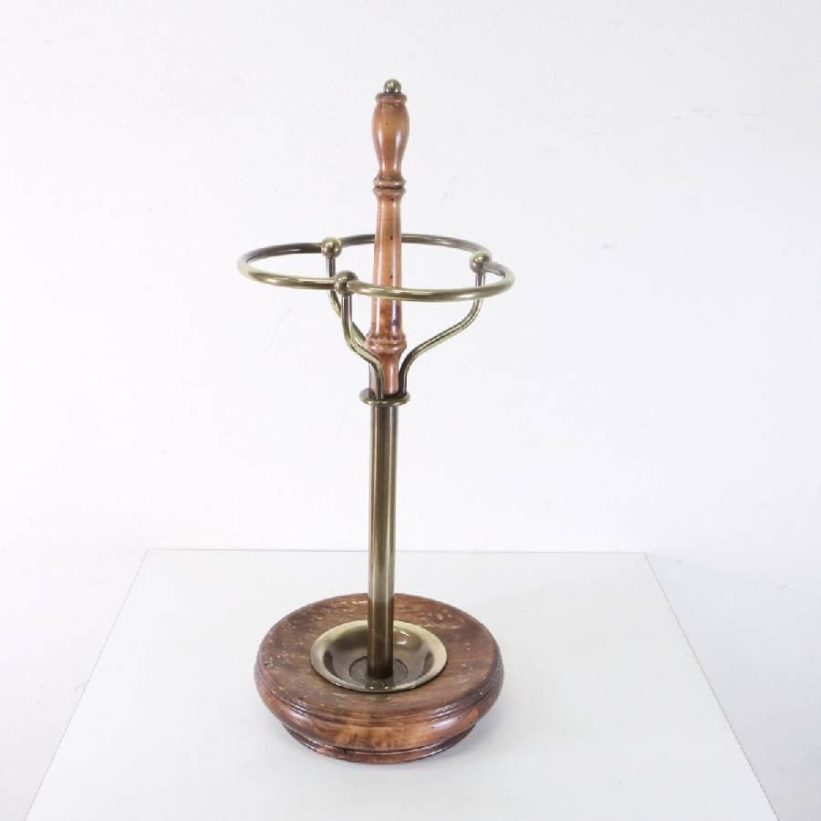 値下 イタリア製 高級 CAPANNI カパーニ アンブレラスタンド 木製 真鍮