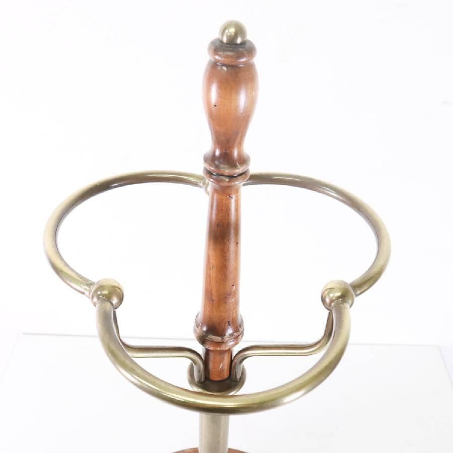 値下 イタリア製 高級 CAPANNI カパーニ アンブレラスタンド 木製 真鍮