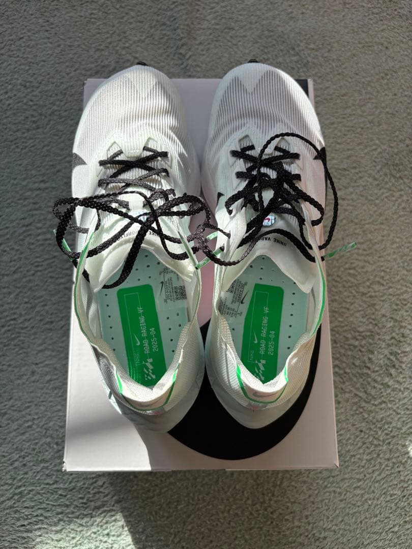 NikeZOOMX VAPORFLY NEXT%4ホワイト/グリーン