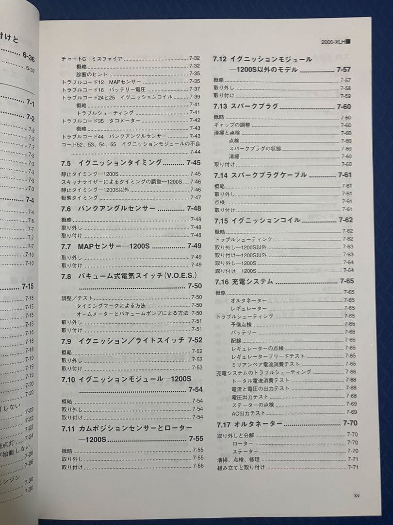 ハーレー　2000年　スポーツスター　 サービスマニュアル 日本語版　貴重