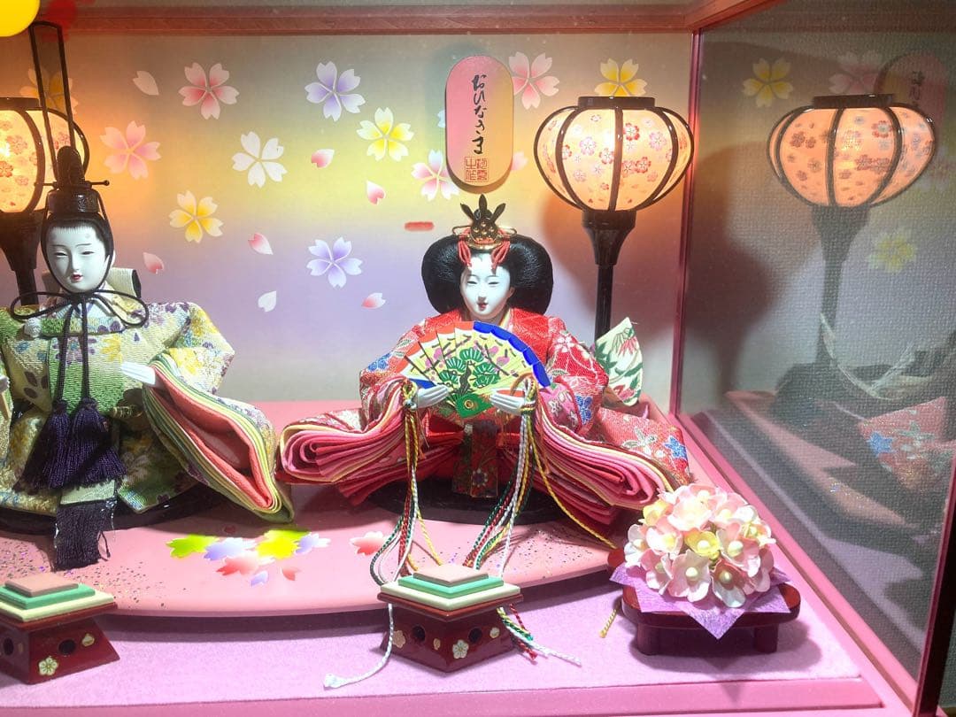 雛人形　ひな人形　親王ケース飾り　ガラスケース入り