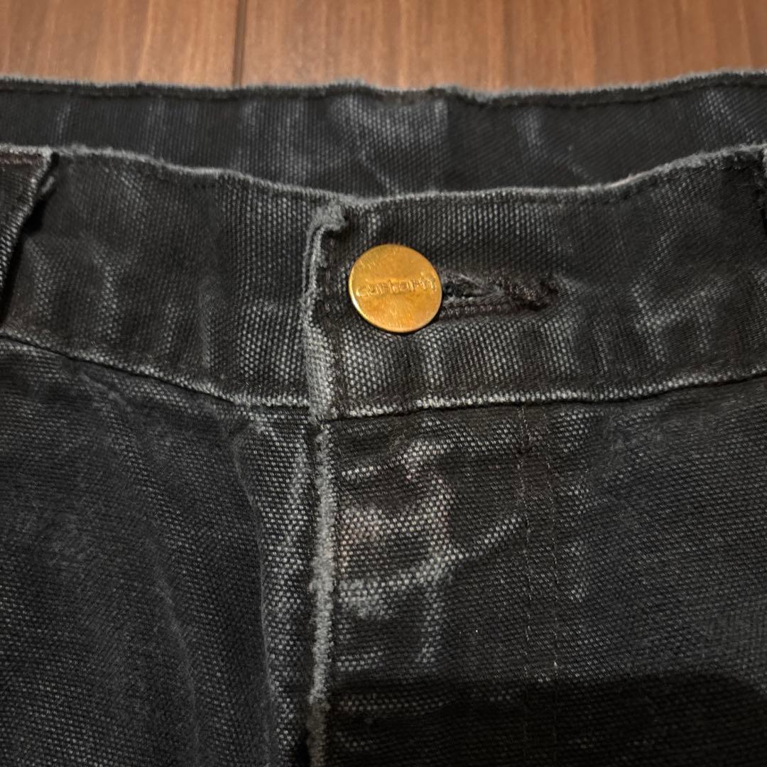 鬼フェード　ヴィンテージ　カーハートダブルニーペインターパンツ　USA製　すみ黒