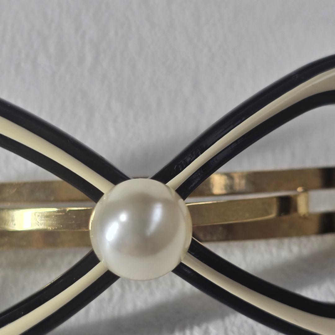 新品同様　ALEXANDRE DE PARIS　リボンバレッタ　８cm