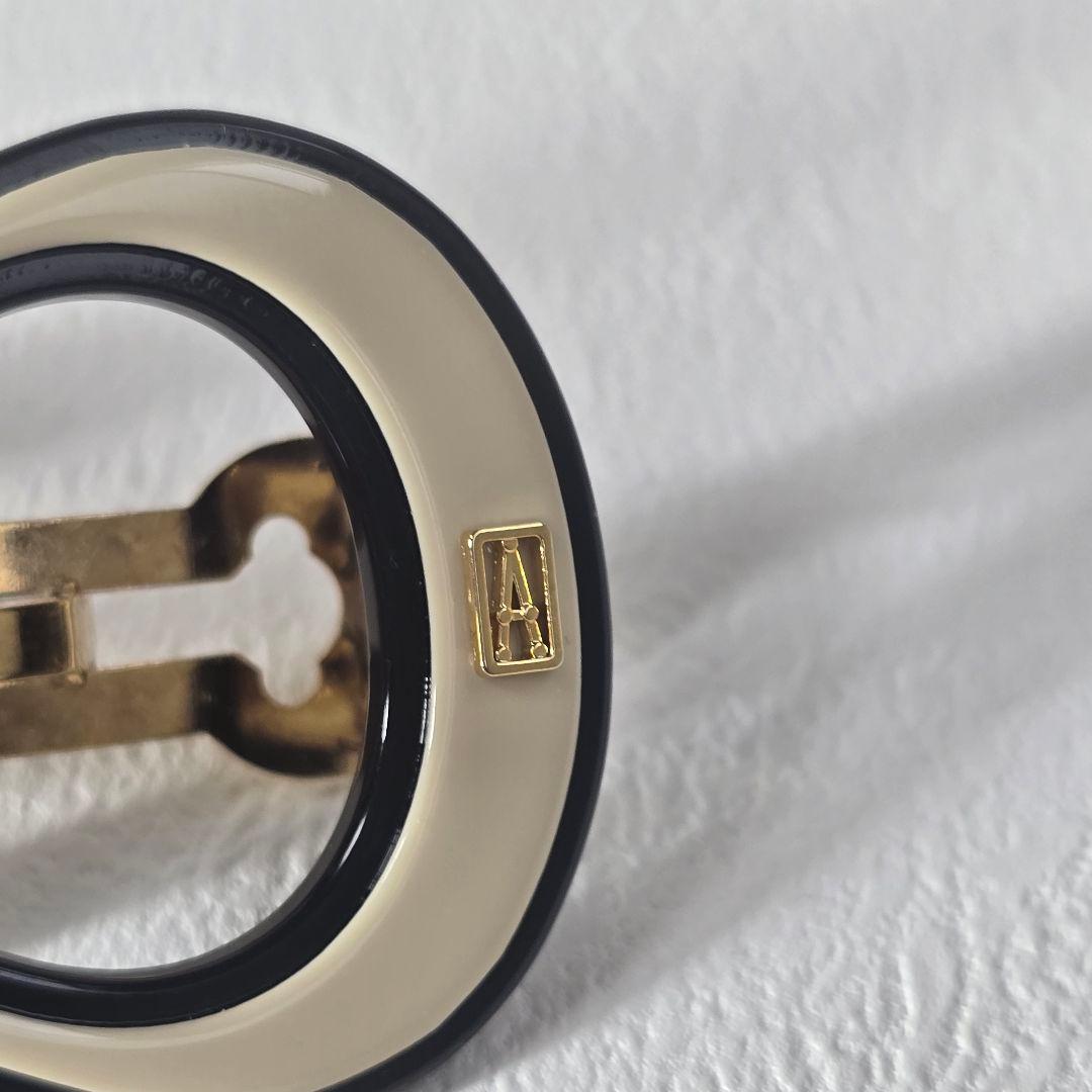 新品同様　ALEXANDRE DE PARIS　リボンバレッタ　８cm