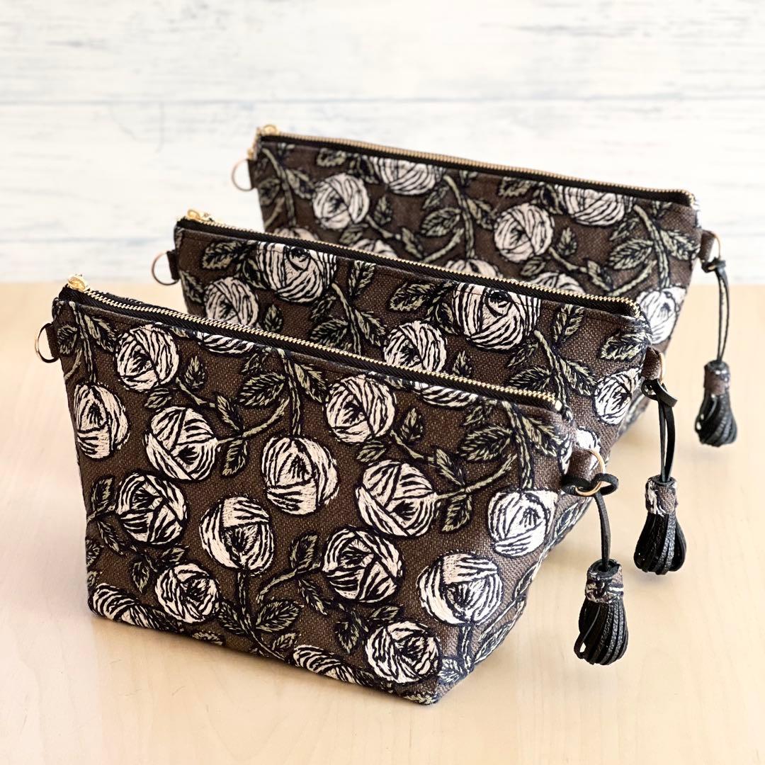 オーダー　ミナペルホネン rosyブラウンショルダーバッグ